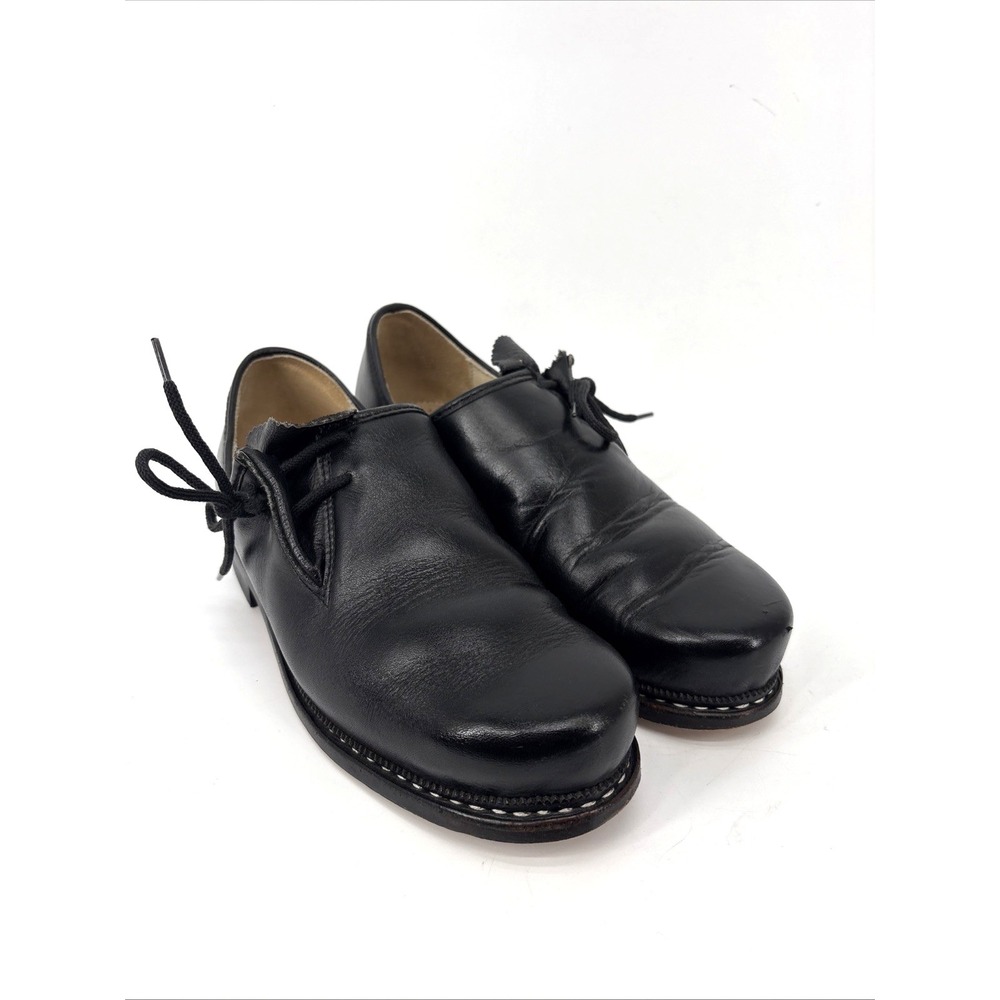 Meindl Haferl Shoe Mens 8 Black Leather Traditional Oktoberfest Austria, Bavaria